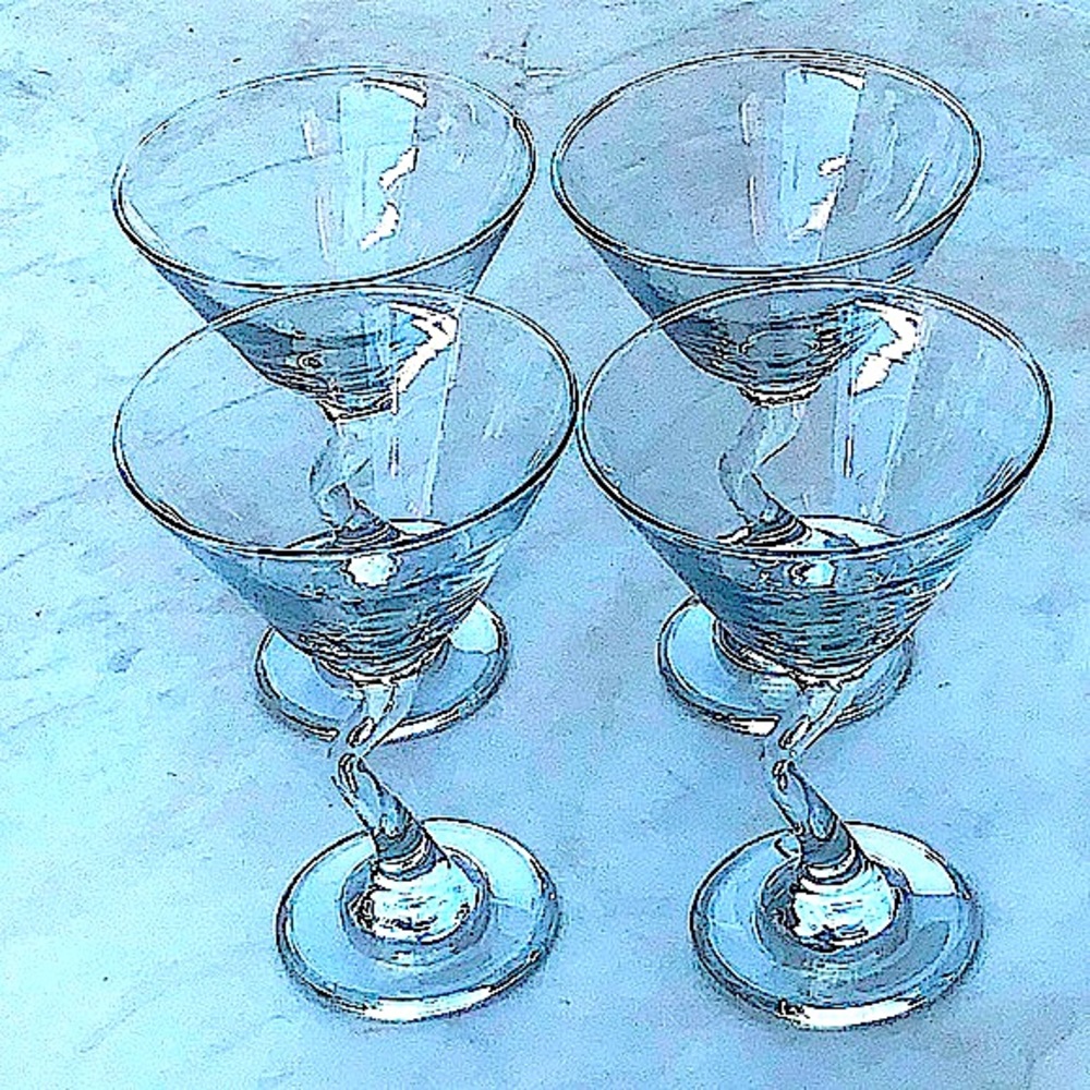 LIBBEY Z-STEM MARTINI COCKTAIL GLASS 9 FL OZ SET OF 4